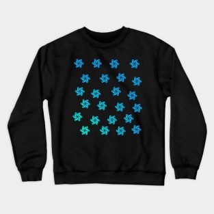 Blue Flowers pattern Crewneck Sweatshirt